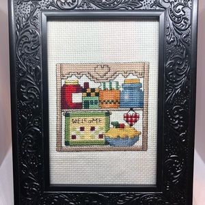 Framed Kitchen Goodies Cross Stitch